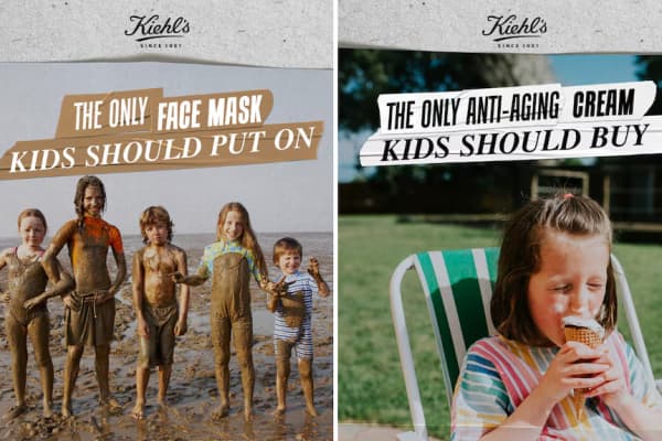 A campaign from skincare brand Kiehl's in 2024.