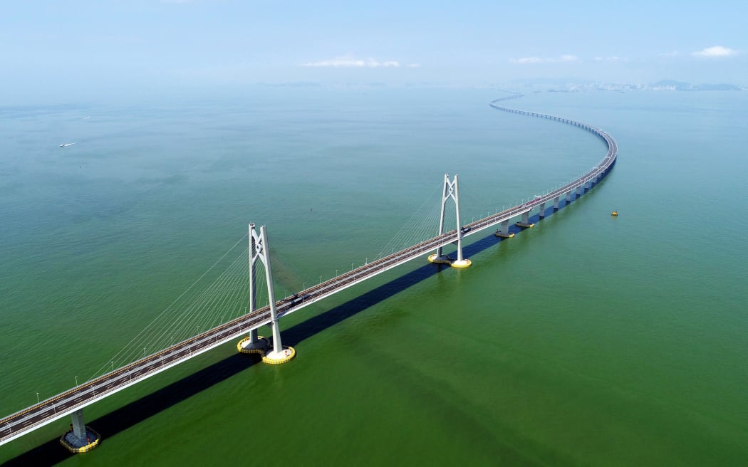 The Hong Kong-Zhuhai-Macau Bridge spans 55km.