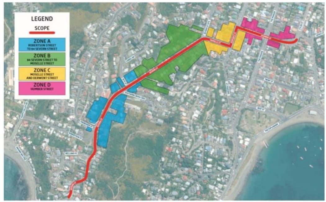 A map of the Island Bay project.