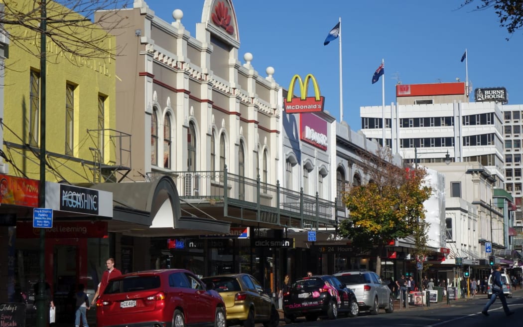 George Street, the main street of Dunedin.