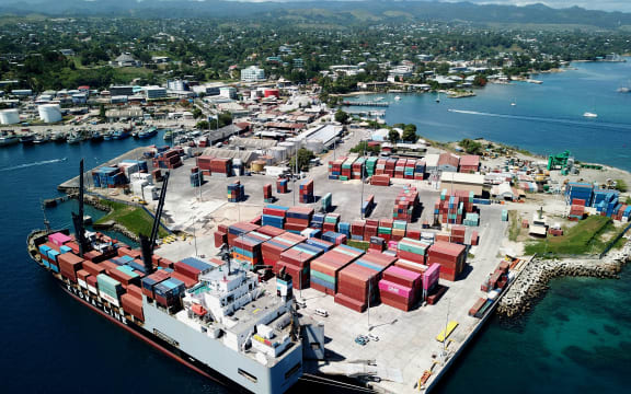 The main port in Honiara.