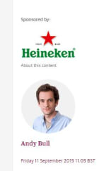screen shot of the sponsor's logo on the story online