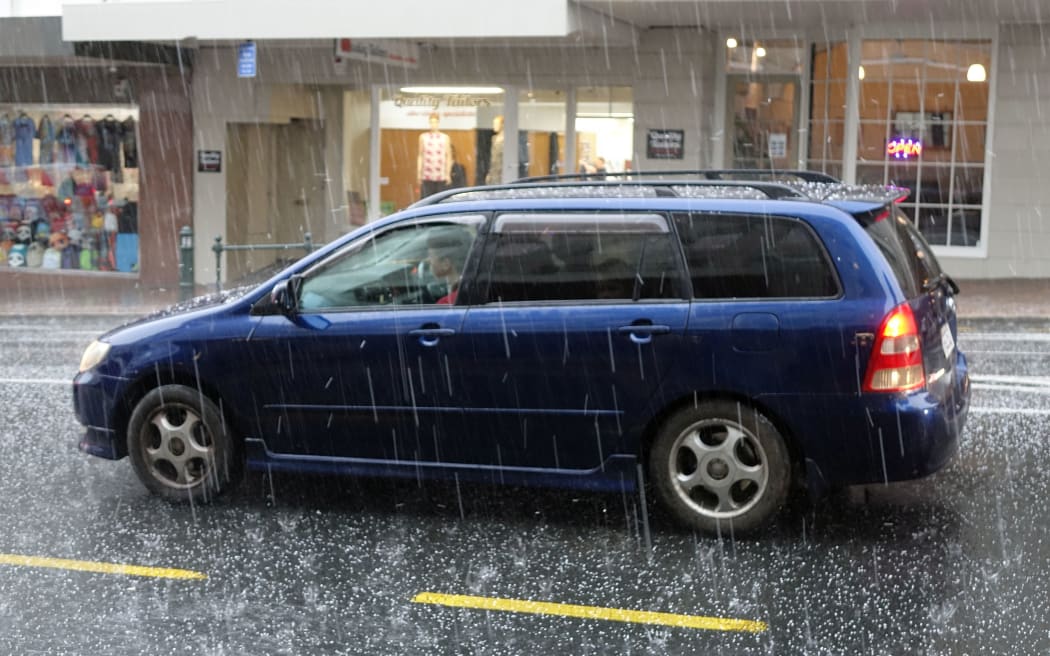 Dunedin was hit by a hail storm in the middle of summer.