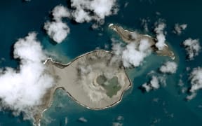 The island burst from the Pacific Ocean in 2015.