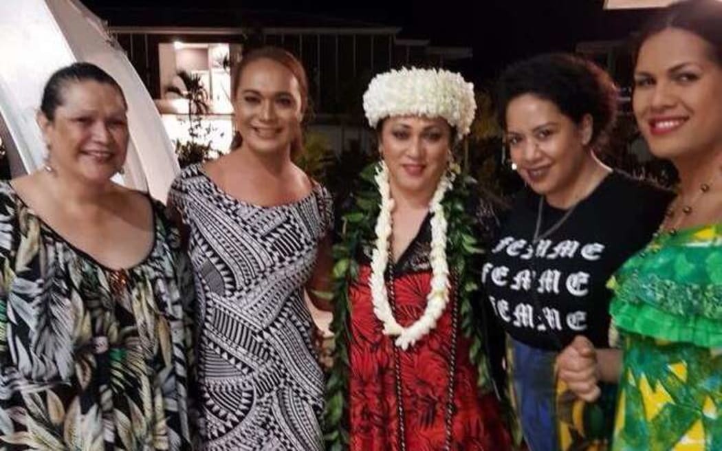 Tuisina Ymania Brown-Gabriel on the far left with delegates to conference.