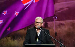 Lynda Topp speaks at the Celebration of Jools Topp at the Viaduct Centre, Friday 19 June.
