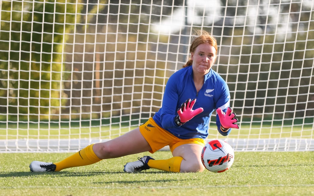 Lily Alfeld at Football Ferns training.