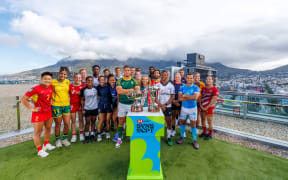 CAPE TOWN, RSA - DECEMBER 4: 2024 Cape Town Sevens Captains at Port Side Building on Wednesday, Dec 4, 2024 in Cape Town, South Africa. (Photo by Zach Franzen/ Alex Ho / World Rugby)