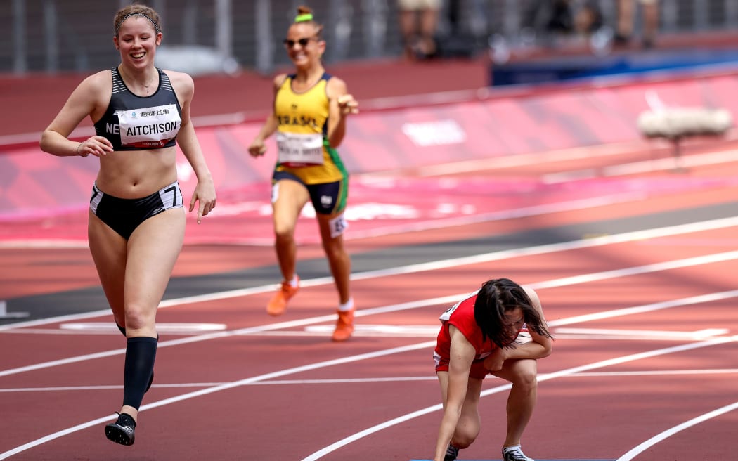 New Zealand para-sprinter finishes second in the women's 200m T36 on day five of the 2020 Tokyo Paralympic Games, Tokyo, Japan 29/8/2021