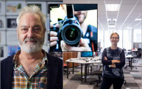 Greg Treadwell, left and Merja Myllylahti.