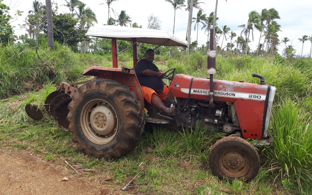 Reconditioned tractor in use in Tonga