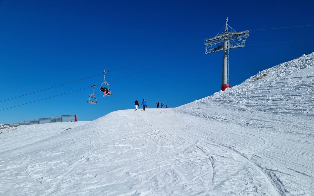 Skiiers and snowboarders enjoying the slopes at Cardrona Alpine Resort ahead of the Winter Games.