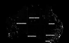 A satellite image taken overnight shows the blackout right across South Australia.