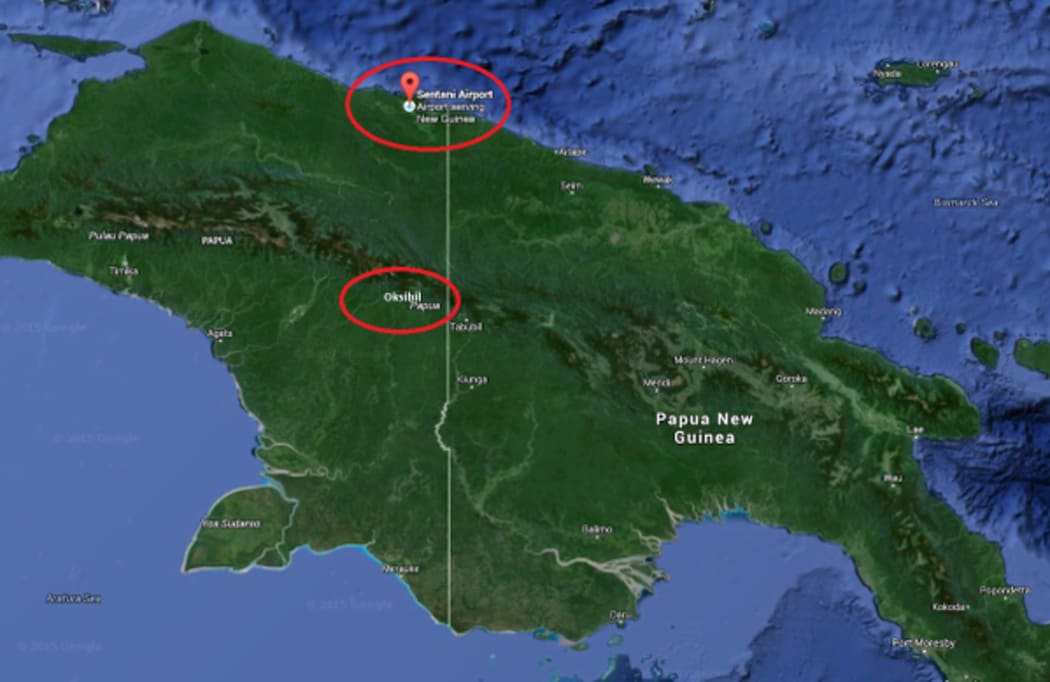 Map of New Guinea.