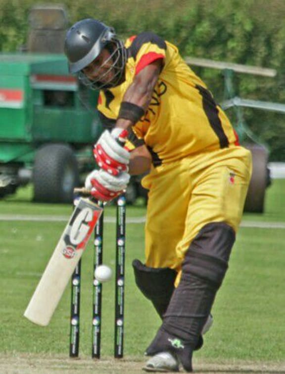 Tony Ura nearly carried his bat, scoring 151 before being dismissed in the 50th over