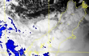 Met Service's recent satellite image showing the position of Cyclone Gita.