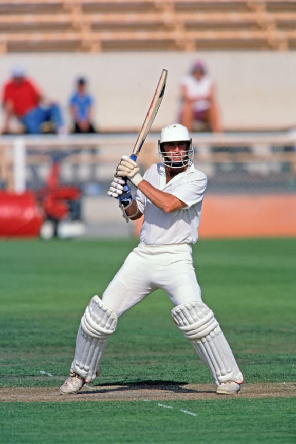 Test opening batsman John Wright playing in his final series in 1993.