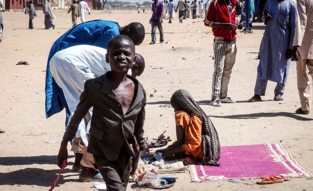 People take refuge in 'Teachers Village' in Maiduguri Province of Borno State, Nigeria after Boko Haram attacked.