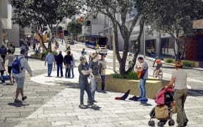 Auckland Council hopes to develop Victoria Street in a linear park, mostly catering for pedestrians and