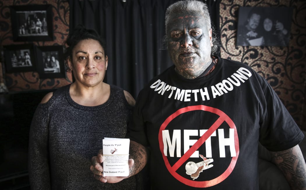 A portrait of Dennis and Liz Makalio, creators of "P" Pull, in their Porirua home.