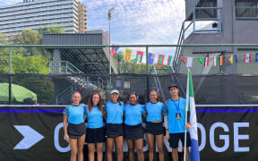The winning Pacific Oceania tennis team