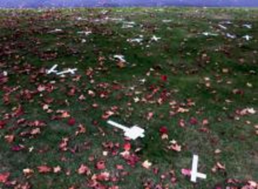 The Anzac tribute after the attack.