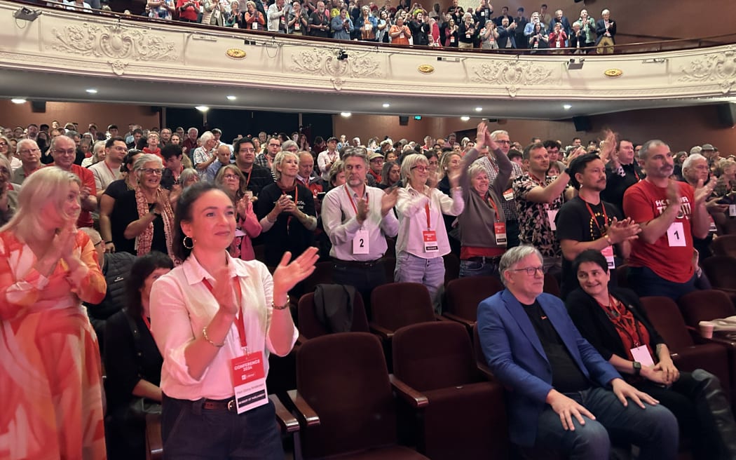 Party members at the Labour Party conference in Christchurch.