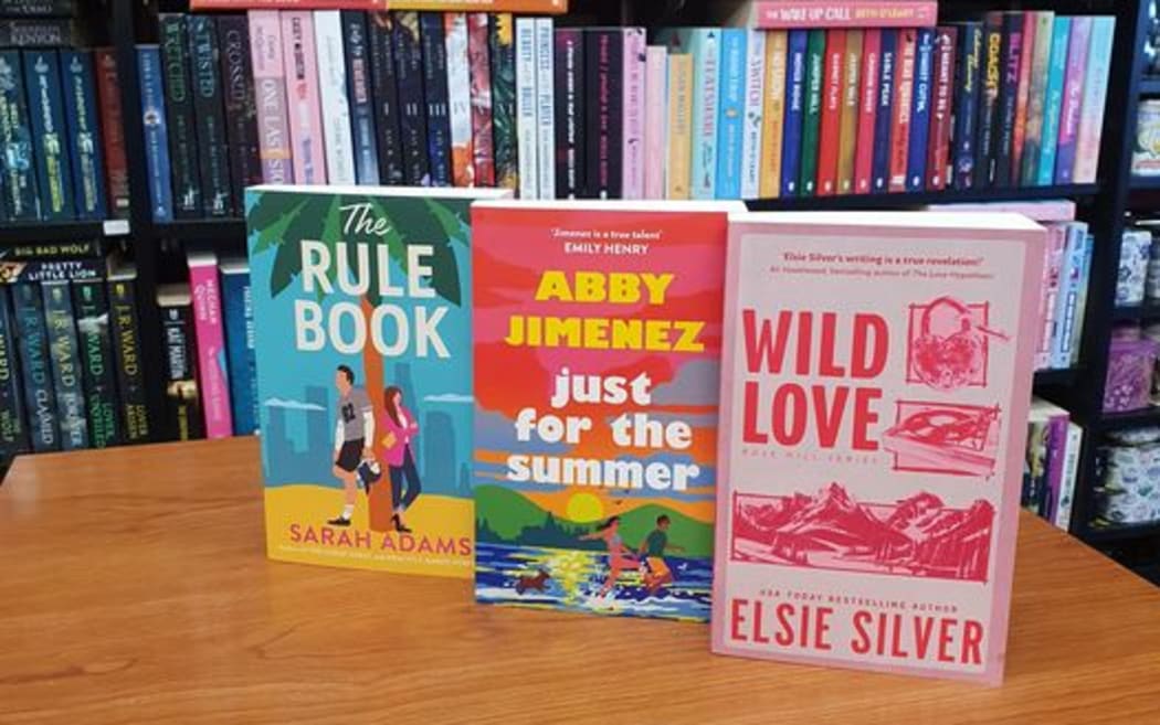 A selection of romance books from Chapters Book & Tea Shop in Auckland's Mount Eden.