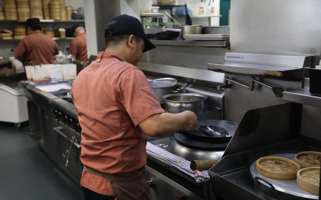 Sujith Gaha in the Sudima restaurant kitchen where he works as a chef