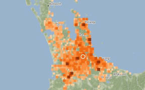 Geonet map showing reports of quake felt through central North Island.
