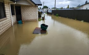 Flooding in Duke Street Te Kuiti, Waikato, on 29 January 2023. A local state of emergency was declared in the town the night before
