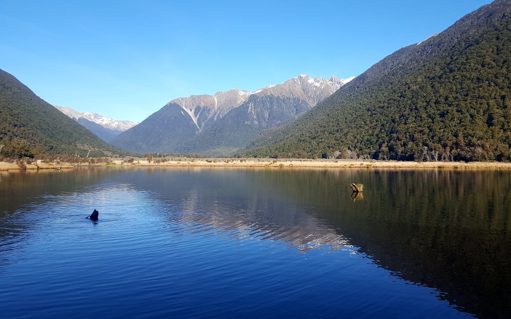 The northern tip of the southern alps near St Arnaud in the Nelson Lakes National Park in late June.