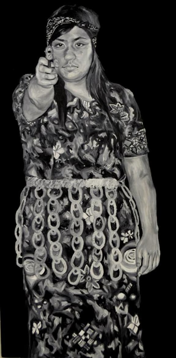 An image of the painting Amelia 2013 by artist Ana Lakusa.