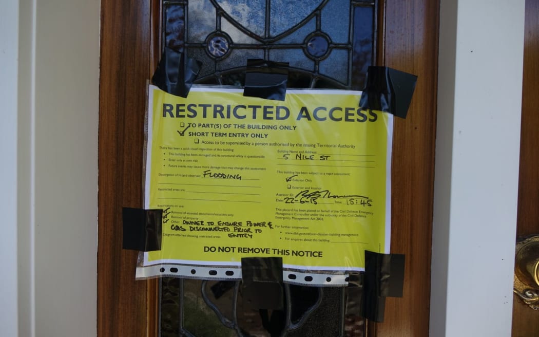 Yellow-sticker on Joy Bassett's East Whanganui home