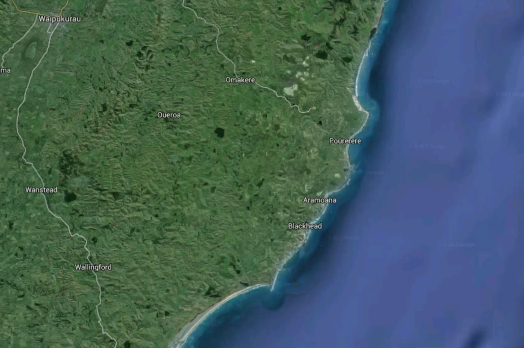 A map showing Blackhead Point Beach