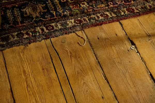 Old wooden floorboards are a store of carbon.