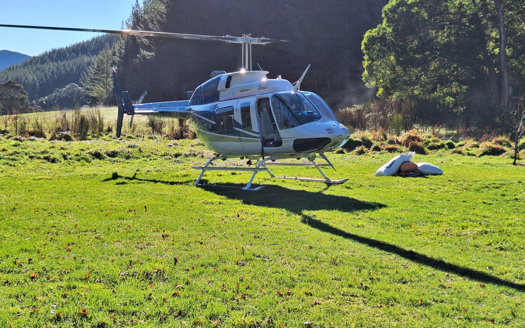 The Hinetai Road slip that has cut off road access in Motueka Valley.