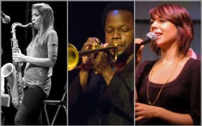 Jazz artists (left to right): Melissa Aldana, Ambrose Akinmusire  and Gretchen Parlato.