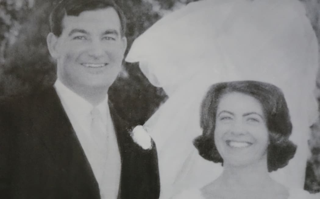 Harvey and Jeannette Crewe on their wedding day.