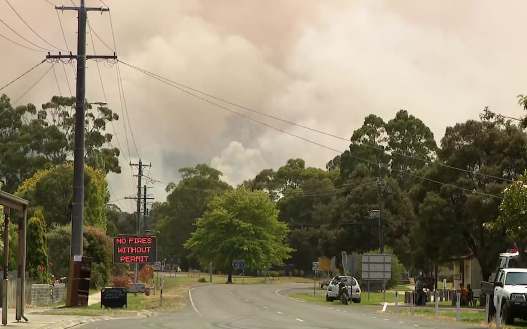 Multiple bushfires in Victoria -  Smoke near Gellibrand on Sunday.