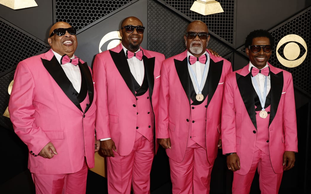 LOS ANGELES, CALIFORNIA - FEBRUARY 04: (FOR EDITORIAL USE ONLY) Blind Boys of Alabama attend the 66th GRAMMY Awards at Crypto.com Arena on February 04, 2024 in Los Angeles, California.   Frazer Harrison/Getty Images/AFP (Photo by Frazer Harrison / GETTY IMAGES NORTH AMERICA / Getty Images via AFP)