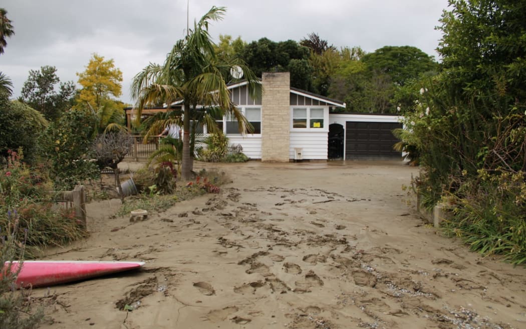 Shane Fell says the floodwater left more than 500 tonnes of silt on the property.