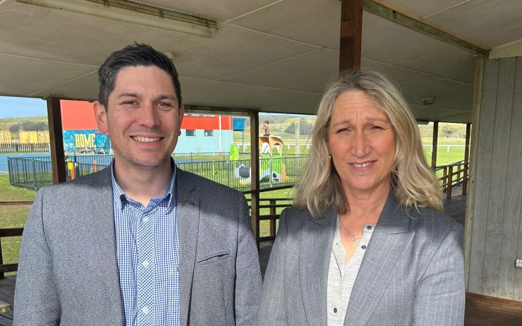 James Meager and Chathams mayor Monique Croon