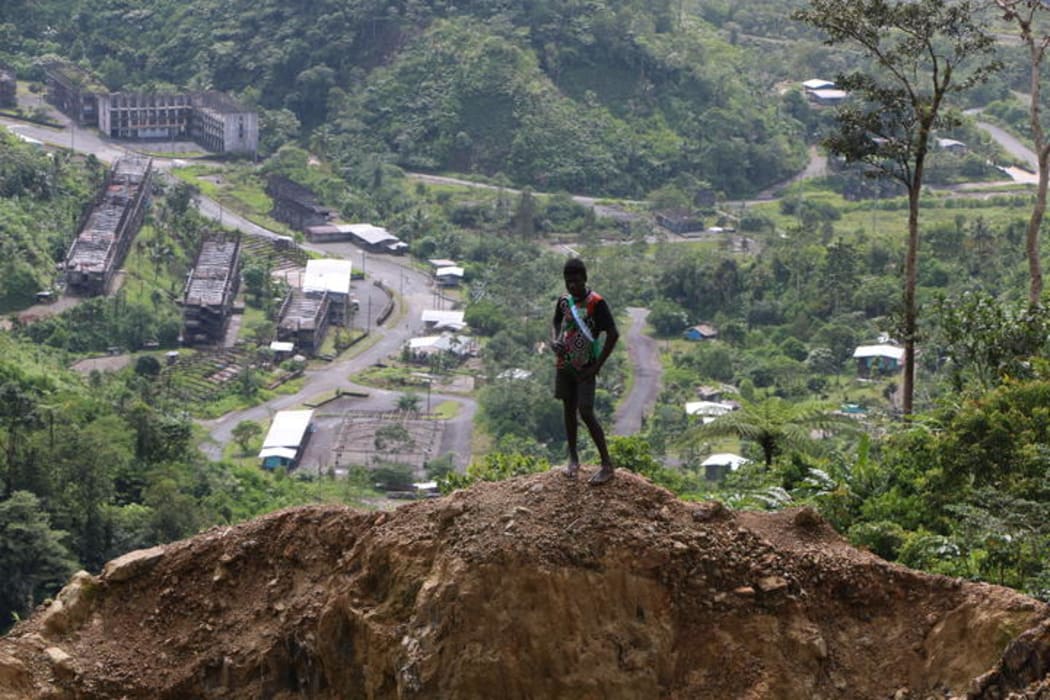 Kid on hillside, Bougainville