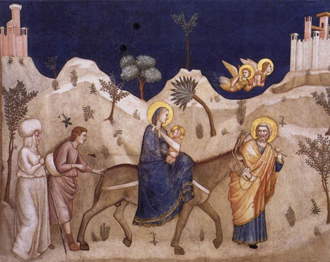 The Flight into Egypt by Giotto di Bondone