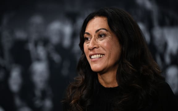 Dame Noeline Taurua at the announcement of her reappointment as the Silver Ferns head coach. Friday 5 April 2024. Photo: Andrew Cornaga / Photosport