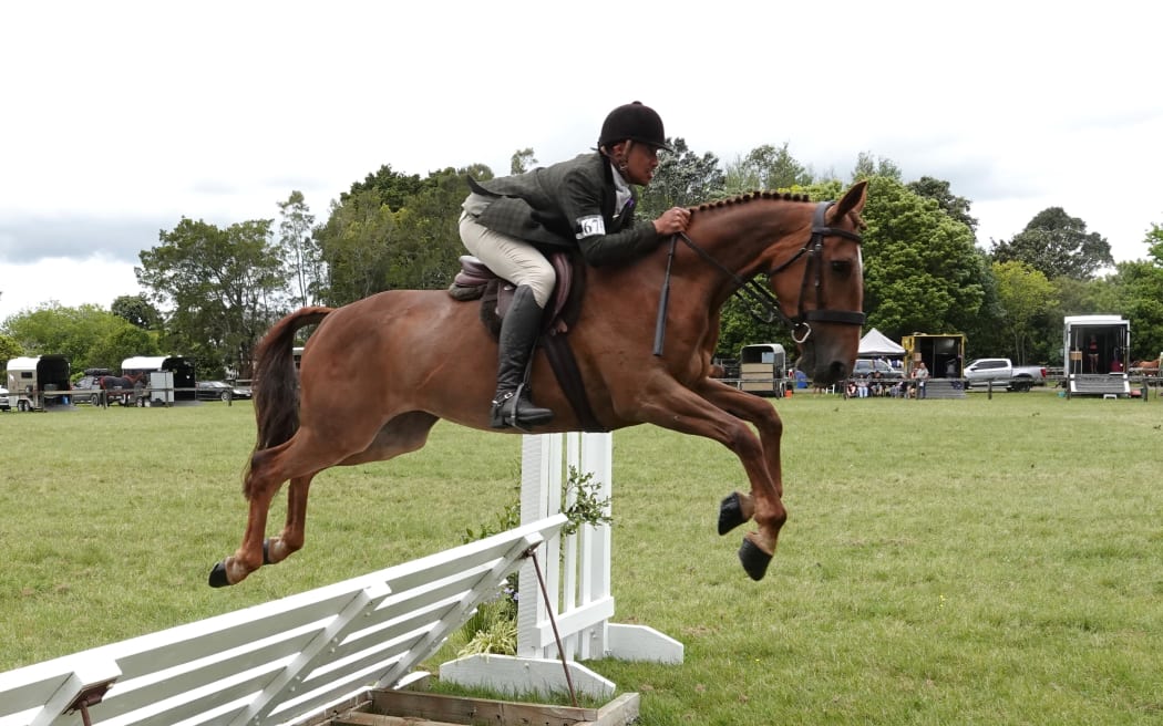 Levi Henry clears a jump on Coppermine Road in the equestrian ring, on 9 November, 2024.