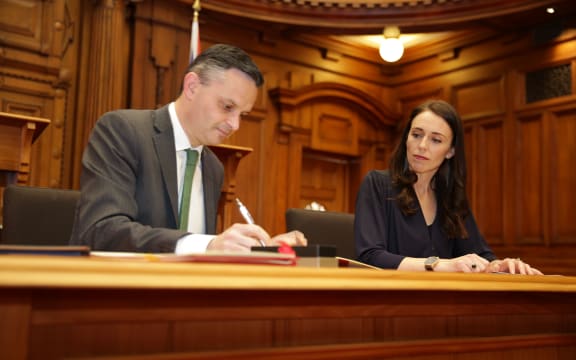 Jacinda Ardern and James Shaw have signed a confidence and supply agreement.