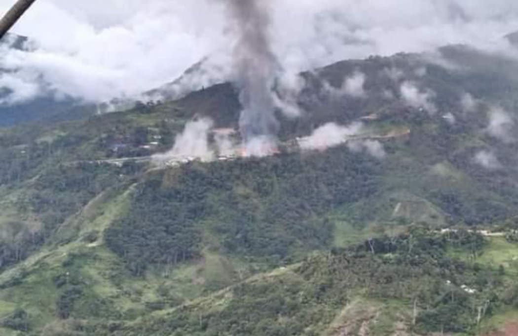 Violence in mountainous Pengunungan Bintang regency, near the border with PNG, October 2021.
