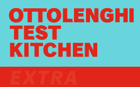 cover image for the book "Ottolenghi Test Kitchen: Extra Good Things" by Noor Murad and Yotam Ottolenghi